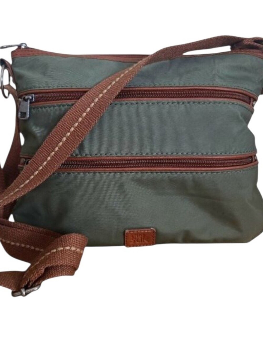 The Sak "Esperato" Olive Green Nylon Crossbody Bag